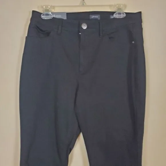 J. Jill Denim Black Kick Flare Ankle Cut Off Jeans Size q0 - Picture 2 of 8